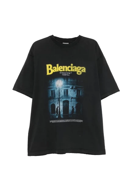 Мужская футболка Balenciaga The Address, серая