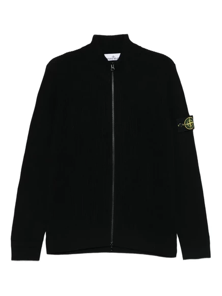 Кардиган из натуральной шерсти Stone Island black