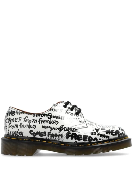 Женские броги Comme des Garçons x Dr. Martens 1461, белые