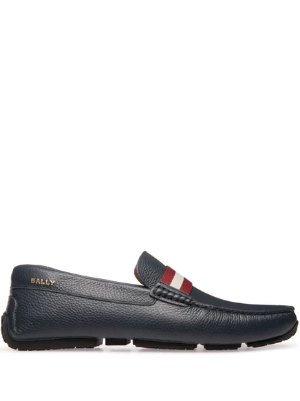Мужские лоферы Bally Pilot Driver из зернистой кожи, синие