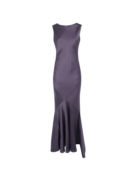 Женское платье Max Mara макси, коричневое