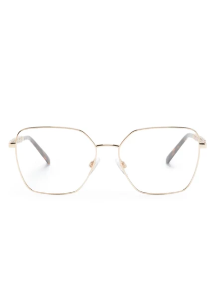 Очки в квадратной оправе с эффектом черепахового панциря Dolce & Gabbana Eyewear gold