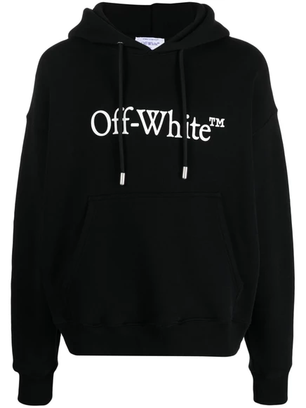 Мужское худи Off-White Big Bookish Skate, хлопковое, черное