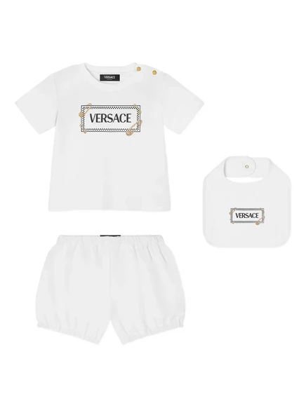 Мальчиковый комплект Versace Kids с логотипом, белый