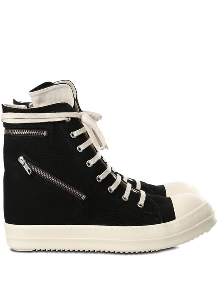 Кеды Rick Owens DRKSHDW на шнуровке и молнии black