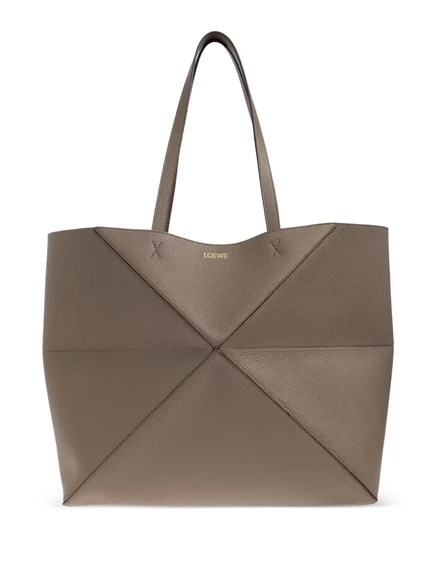 Сумка-тоут LOEWE medium Puzzle Fold коричневого цвета