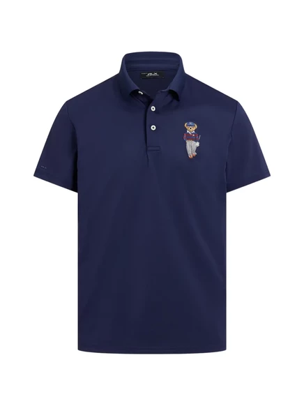 Мужское поло RLX Ralph Lauren с медведем Polo Bear, синее
