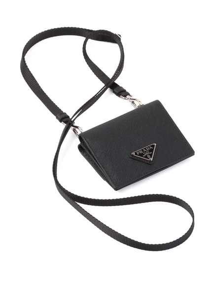 Мужской кардхолдер Prada Saffiano, черный
