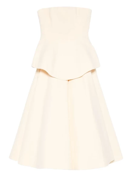 Миди-платье с баской Solace London Ada без бретелек neutrals