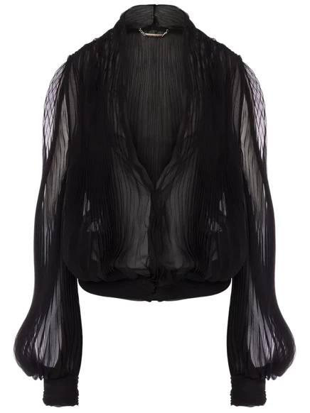 Шелковая блузка Alberta Ferretti black