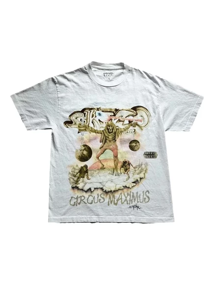 Футболка Трэвиса Скотта Utopia Tour Skitzo Circus Maximus white