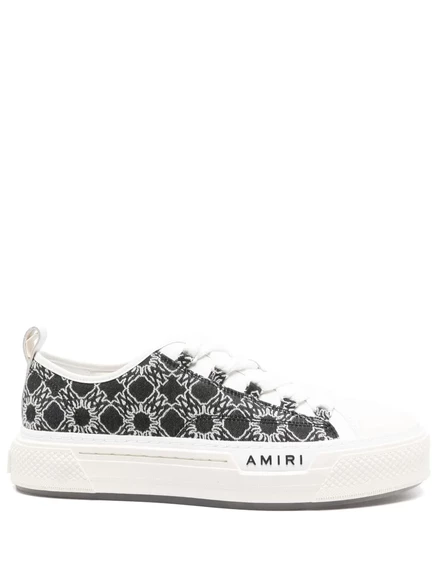 Мужские низкие кеды Amiri MA жаккардовые, белые
