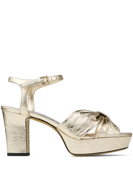 Босоножки Jimmy Choo 80 мм Heloise gold