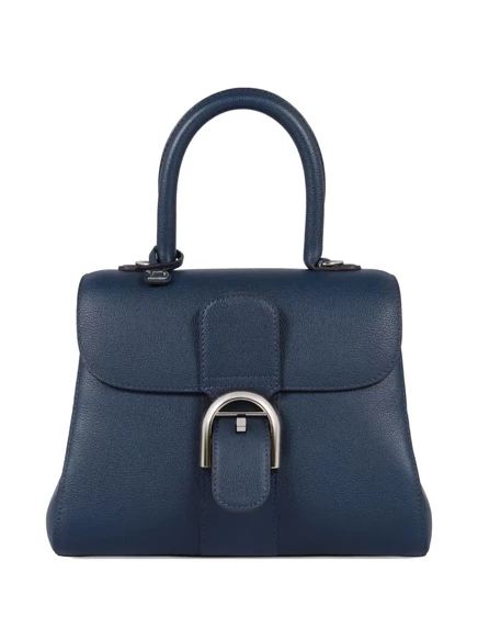 Женская сумка Delvaux Brillant PM, зернистая кожа, синяя