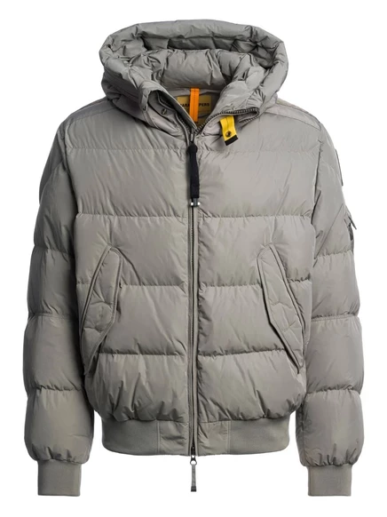 Мужская пуховая куртка Parajumpers с капюшоном, серая