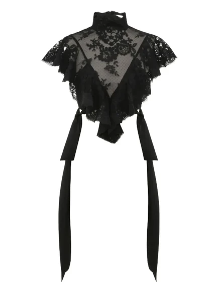Гипнотическая блузка с высоким воротом от ZIMMERMANN black