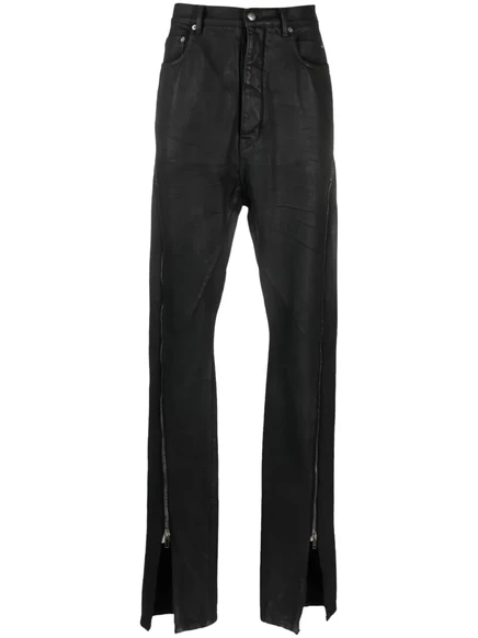 Зауженные джинсы-бананы Rick Owens Bolan с высокой посадкой black