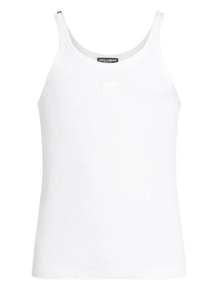 Мужская майка Dolce & Gabbana из хлопка, белая
