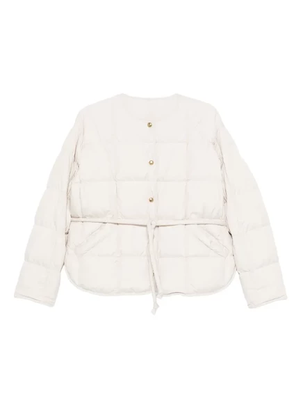 Стеганая куртка Moncler с поясом neutrals