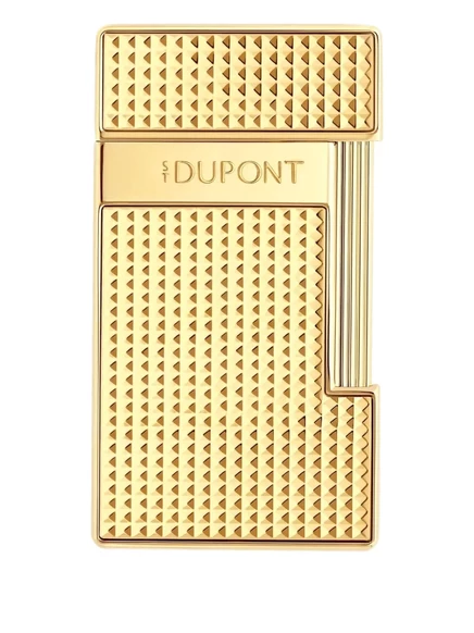 Тонкая зажигалка с алмазной головкой S.T. Dupont (6,7 см x 3,7 см) gold