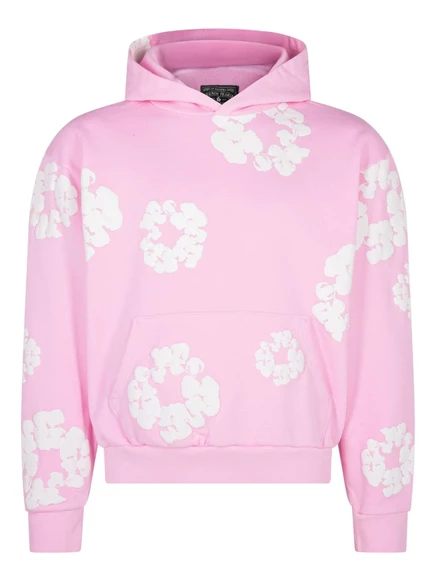 Мужская худи Denim Tears The Cotton Wreath «Powder Pink», пудрово-розовая
