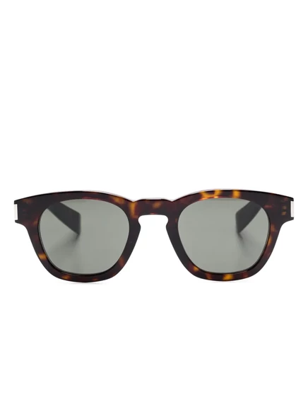Солнцезащитные очки Saint Laurent Eyewear квадратные, коричневые