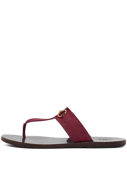 Женские сандалии Gucci Pre-Owned Horsebit, темно-розовые