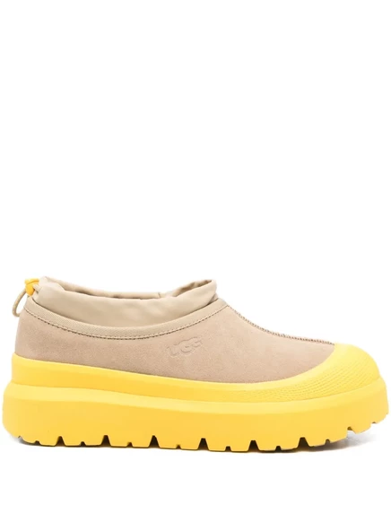 Мужские слипоны Ugg замшевые на платформе, бежевые