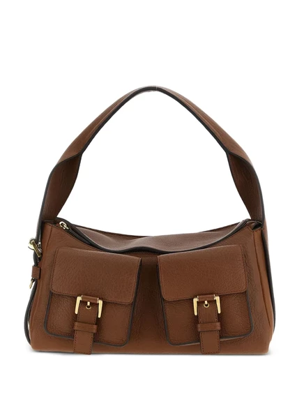 Кожаная сумка через плечо Mulberry Maggie brown