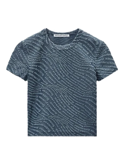 Женский топ Alexander Wang с тисненым логотипом, синий