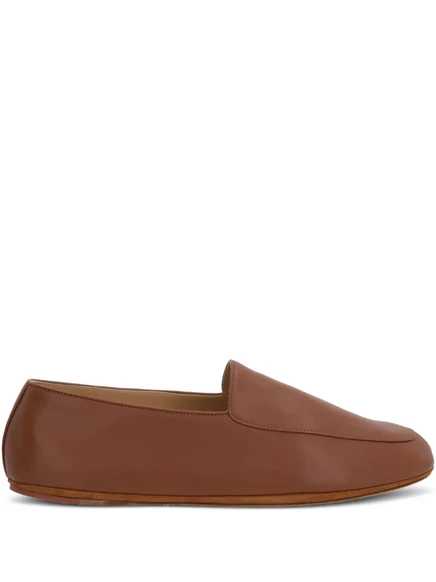 Мужские лоферы Loro Piana из кожи ягненка, коричневые