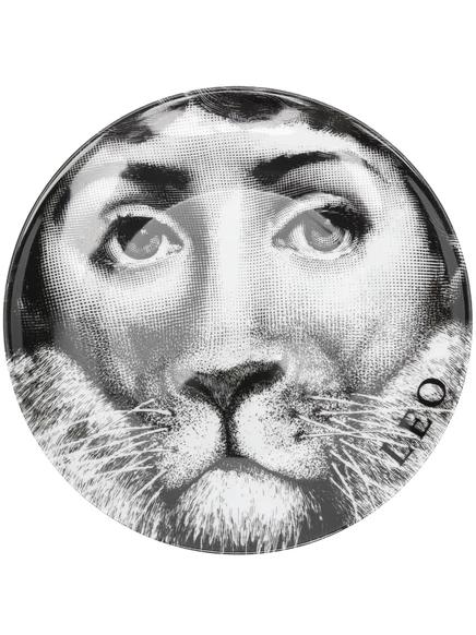 Декоративная тарелка Fornasetti №352 Leo, черная, 26 см