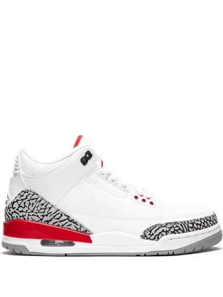 Унисекс кроссовки Air Jordan 3 Retro Katrina, бело-красные