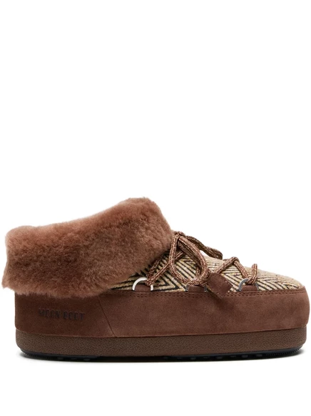 Женские мюли Moon Boot Chalet Cocoa с мехом, коричневые