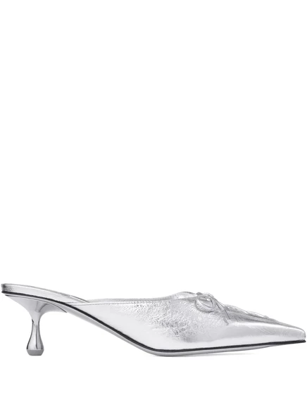 Женские мюли Jimmy Choo Scarlett 50 мм, серебристые