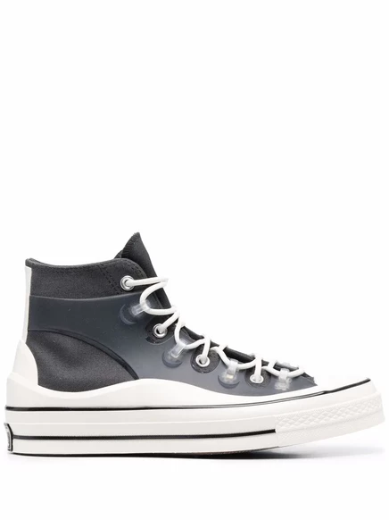 Унисекс высокие кеды Converse с логотипом, серые