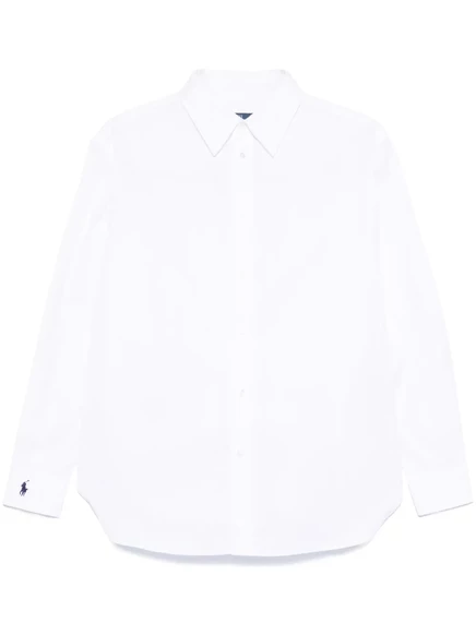 Женская хлопковая рубашка Polo Ralph Lauren, белая