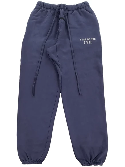 Мужские спортивные штаны Fear Of God Essentials с логотипом, синие
