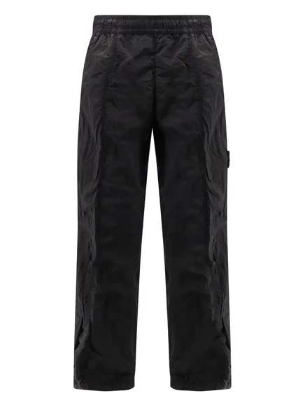 Брюки с нашивкой с логотипом Stone Island на эластичном поясе black
