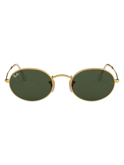 Солнцезащитные очки Ray-Ban овальной формы, золотистые