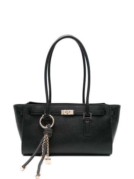 Кожаная сумка через плечо Michael Kors с двойной ручкой black