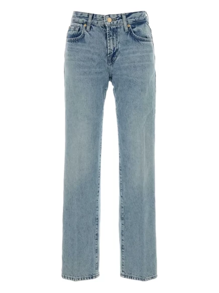 Женские джинсы 7 For All Mankind Calie прямые, светло-голубые