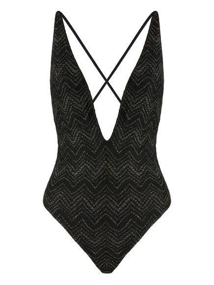 Женский купальник Missoni с зигзагом, черный