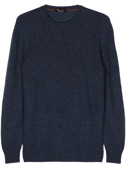 Меланжевый кашемировый джемпер Loro Piana blue
