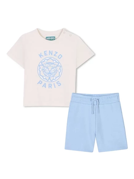 Детский комплект шортов Kenzo Kids с логотипом, голубой