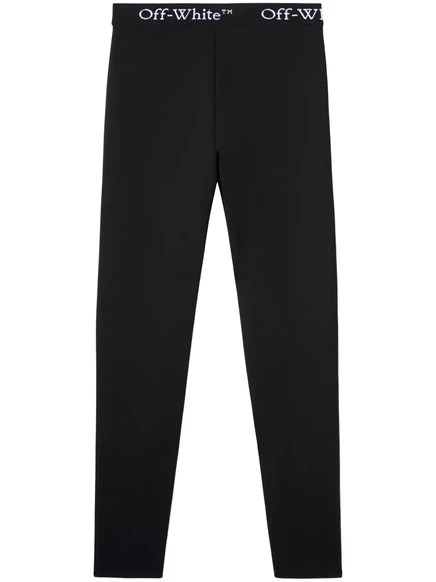 Женские леггинсы Off-White с логотипной резинкой, черные