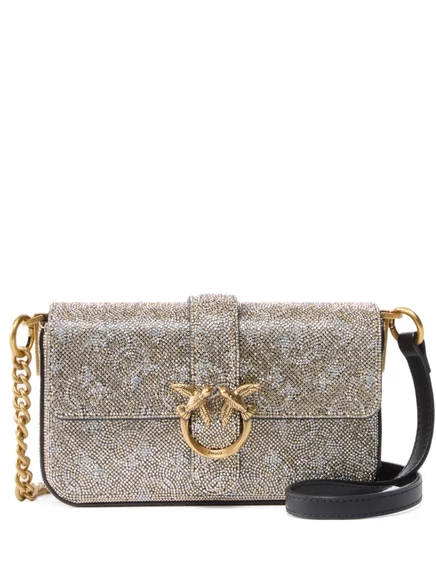 Сумка PINKO mini Love One через плечо gold
