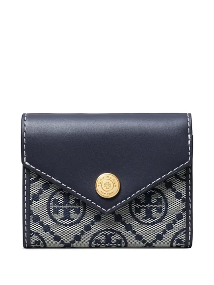 Женский конверт-кошелек Tory Burch с монограммой T, синий