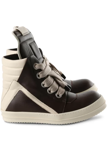 Мужские высокие кеды Rick Owens Geobasket, коричневые