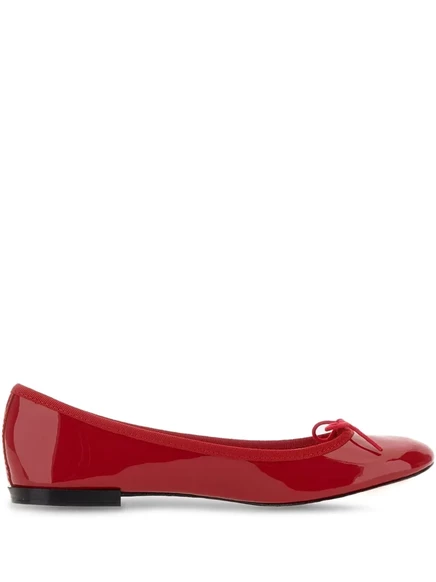 Женские балетки Repetto Cendrillon лаковые с бантом, красные